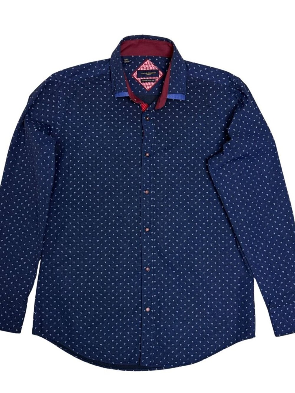 LLOYD & JEFFERSON LONDON Dress Shirt Blue Business Casual Long Sleeve Mens Large - Picture 2 of 5